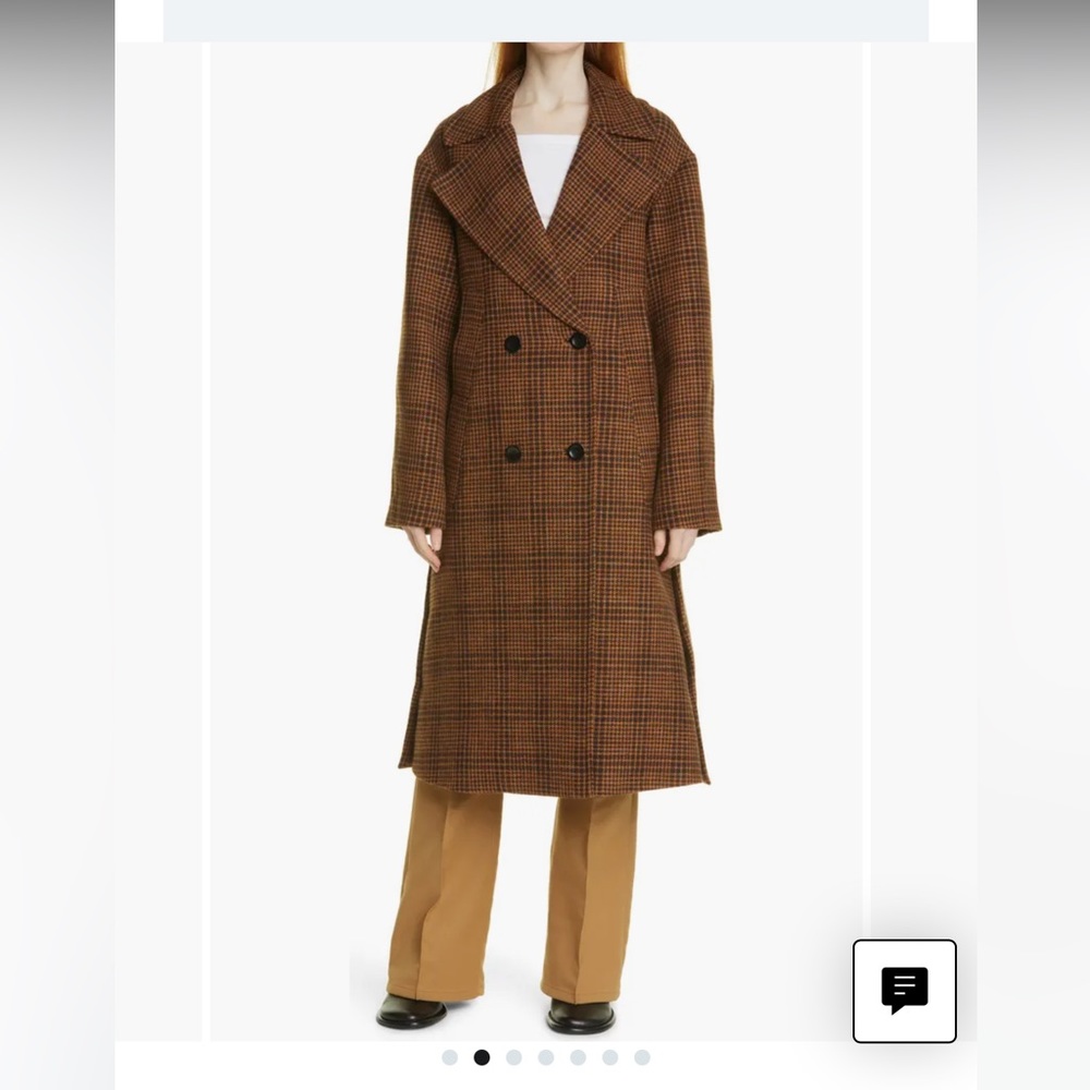 Proenza schouler plaid double breasted coat